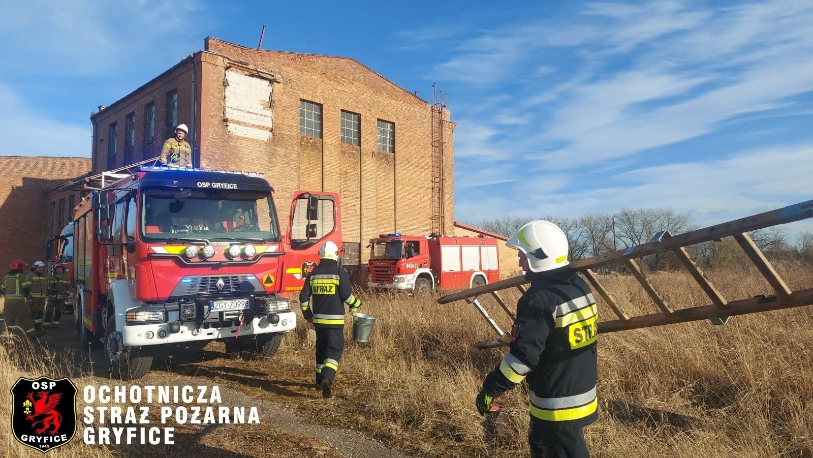 Pożar nieużytków w Smolęcinie oraz Gryficach